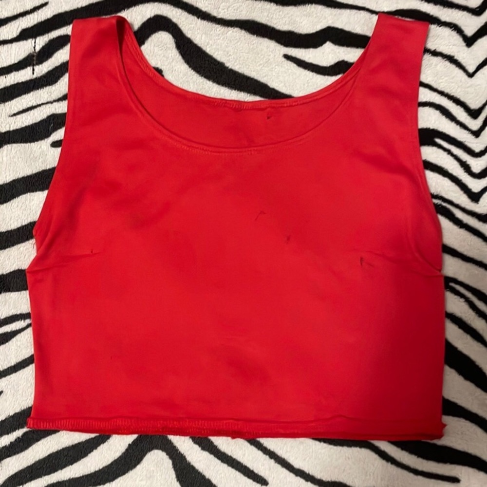 Red Tank Crop Top